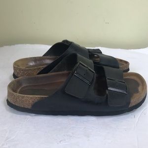 Browns Arizona Birkenstock-Style Leather Cork Sandals Slides Mule Buckles Casual
